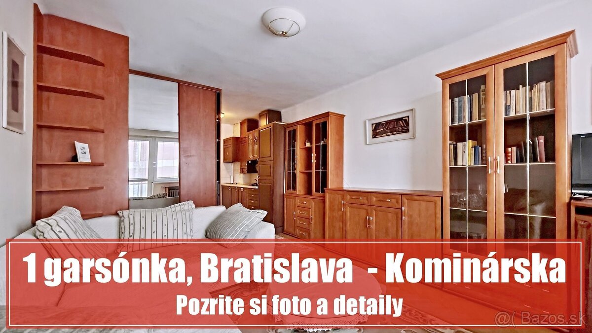 Garsónka na prenájom, Bratislava - Kominárska, tichá lokalit