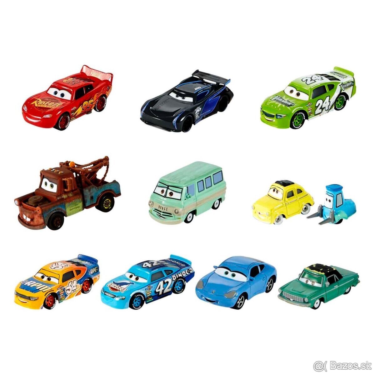 Disney Pixar Cars - kovová autíčka Mattel (11 ks) - NOVÉ