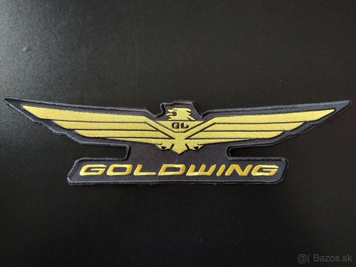 GOLDWING motorkárska nášivka veľka  na chrbát