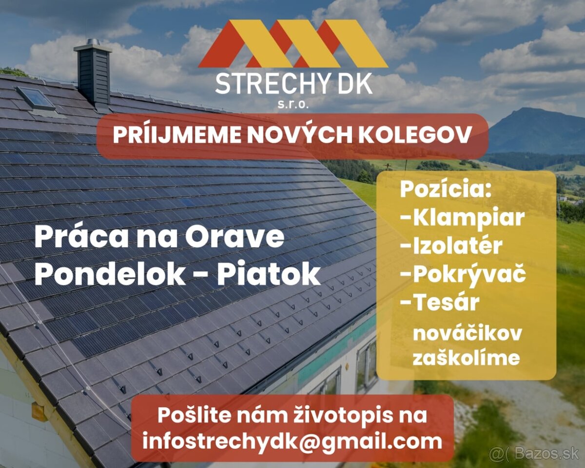 Strechách,klampiar,izolatér