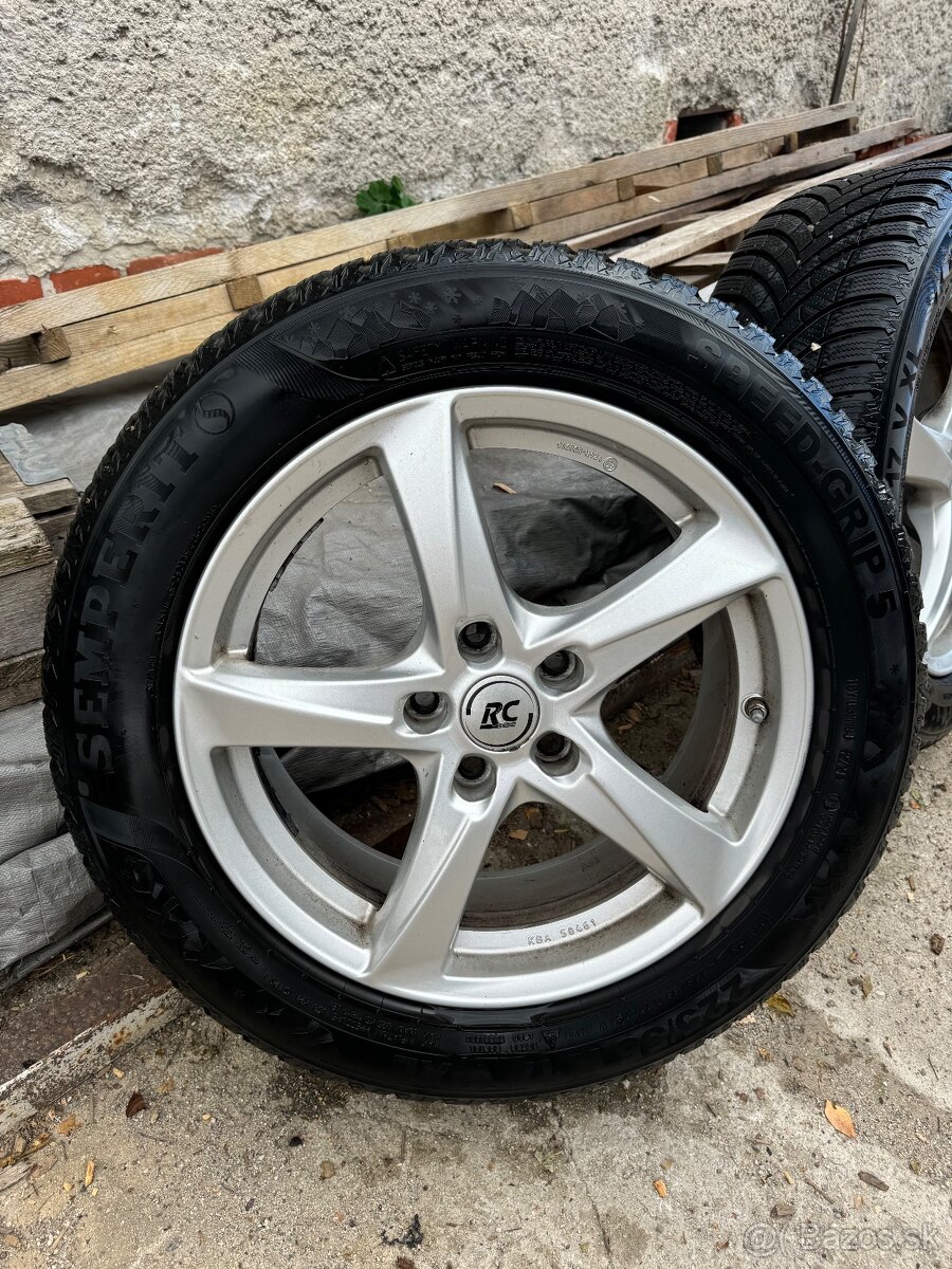 Alu disky BROCK  5X112 7,0Jx17H2 + zimné pneu 225/55R17 r