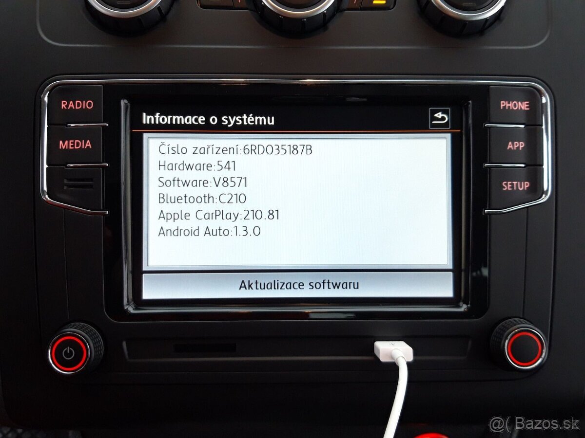 Autorádio RCD 360 PRO s Carplay/AndroidAuto Červené ČEŠTINA