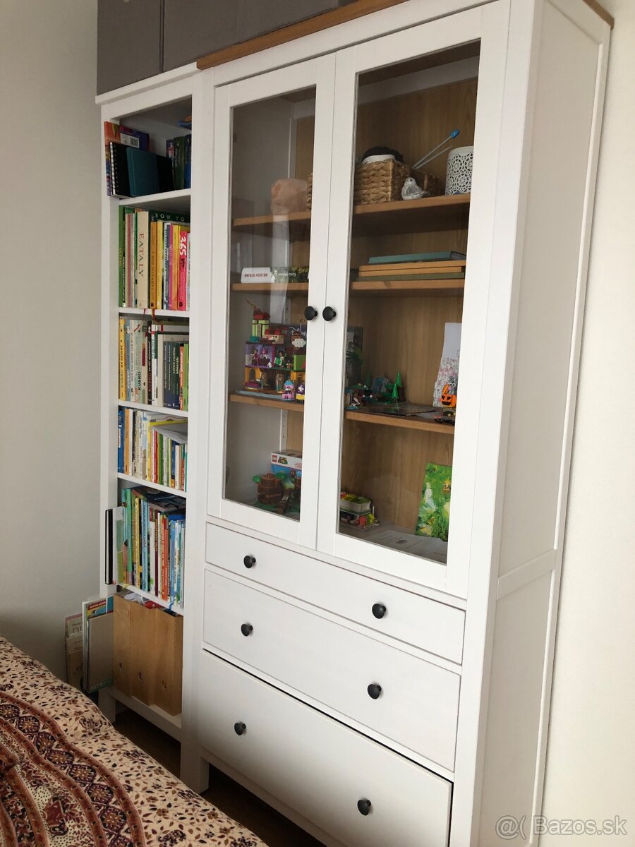 Vitrina a kniznica Hemnes ikea