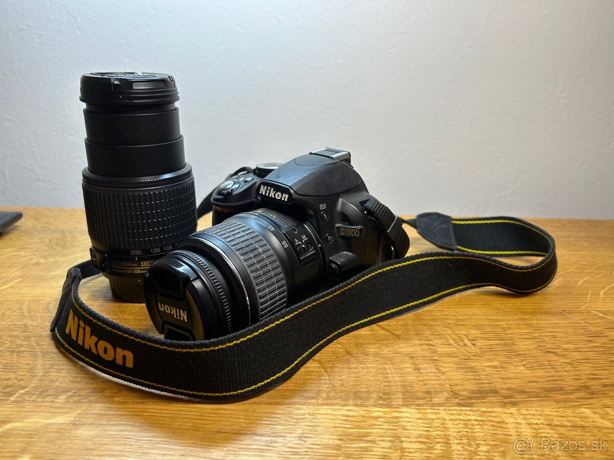 Nikon D3100 + Set objektív + teleobjektív