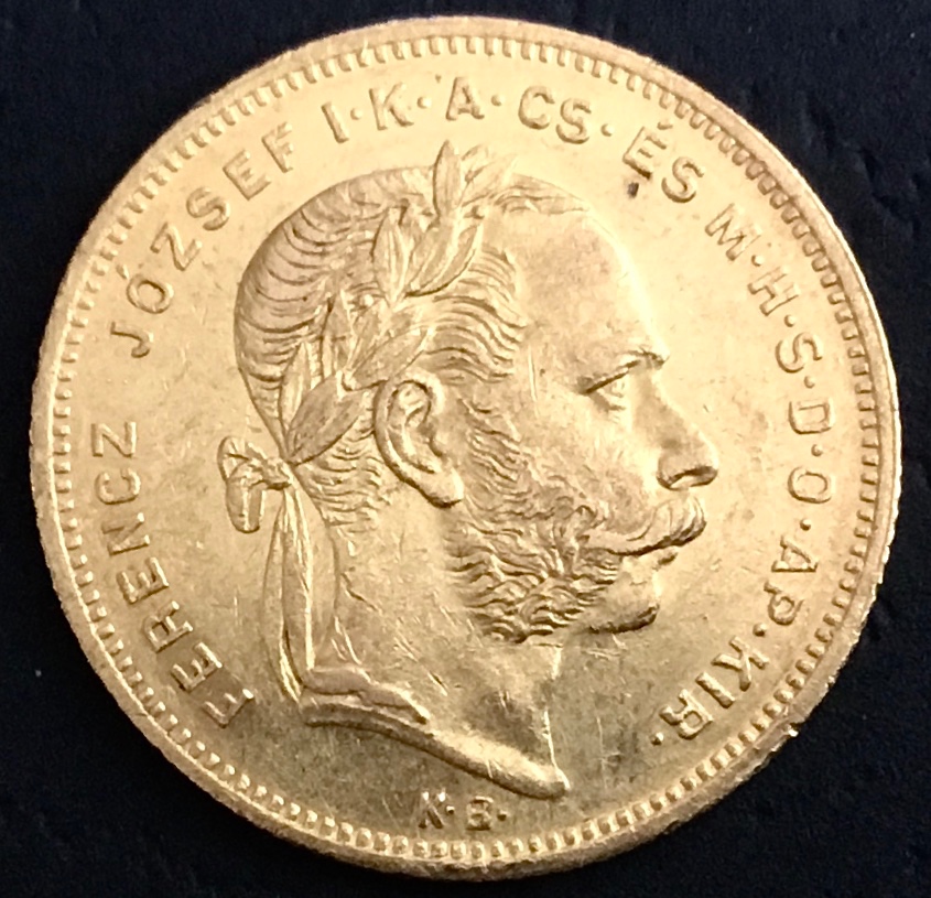 8 Zlatník/20 Frank 1877 KB FJI