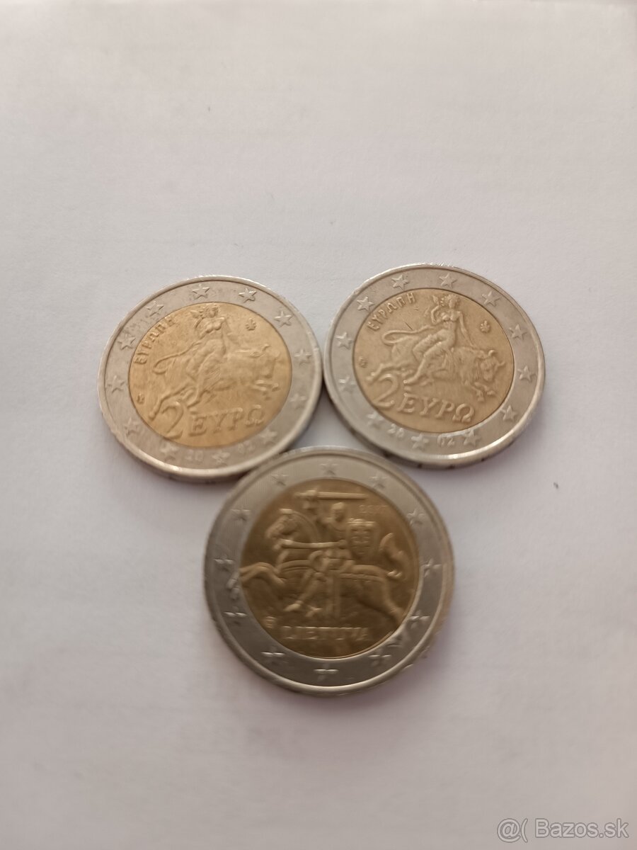 2 eurové mince 2€ mince