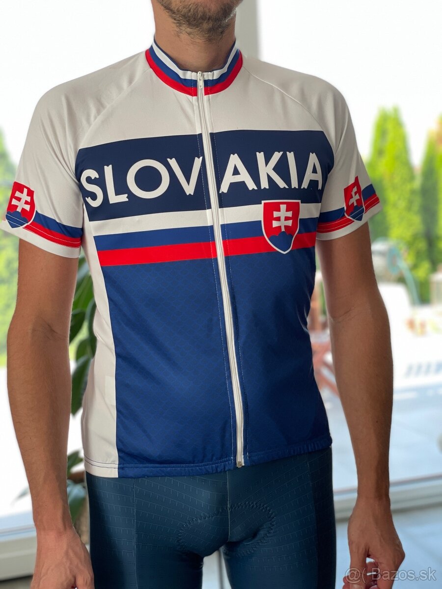 Slovakia cyklisticke tricko s vreckami, medium