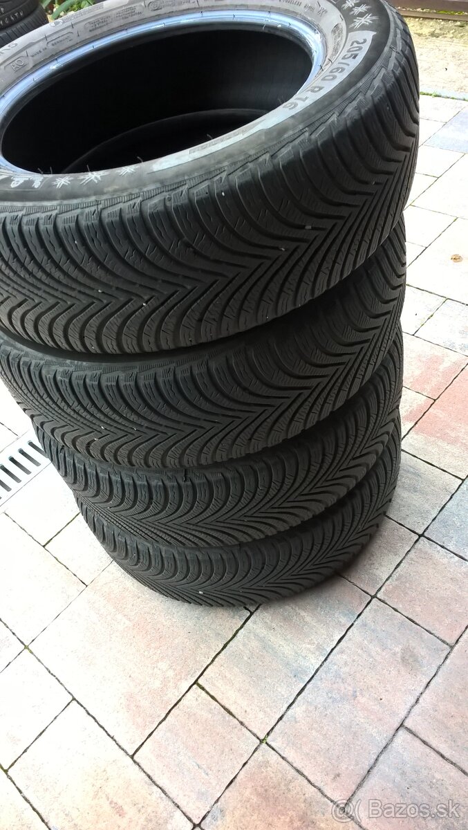 ZIMNÉ 205/60 R16 92H MICHELIN a FULDA cca 7mm UŽ OD 35-€/kus