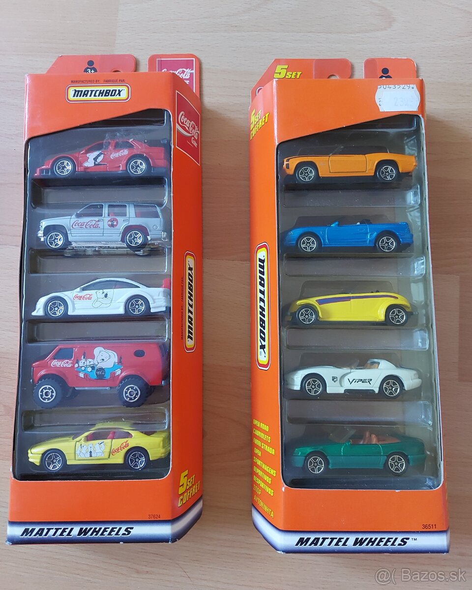 MATCHBOX 5Ks sady za super cenu 25EUR,  krabičky po 7EUR