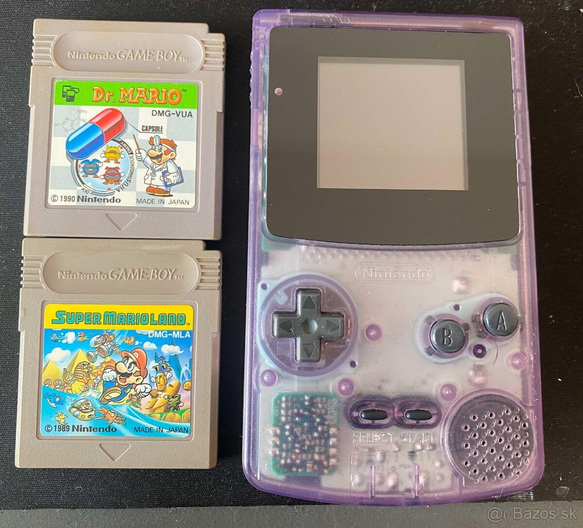 GameBoy Color Clear Purple IPS displej