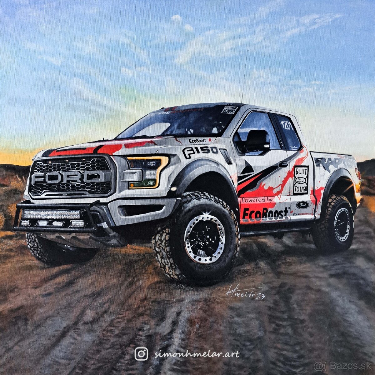 Akryl | Ford Raptor F-150 | 80x80 CM