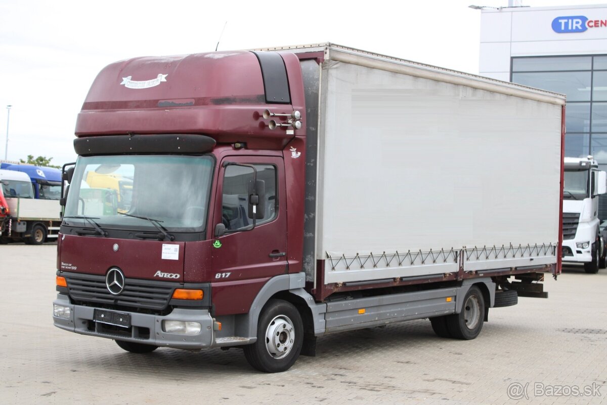 MERCEDES-BENZ ATEGO 817, SPACI NÁSTAVBA, PNEU 80%, BOČNICE