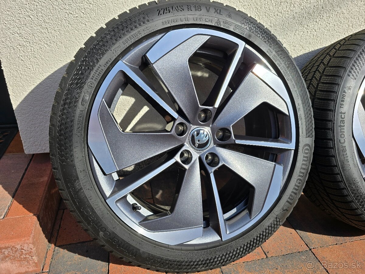 18" ALU Škoda Comet Anthracit + nové zimné pneu 225/45 Conti