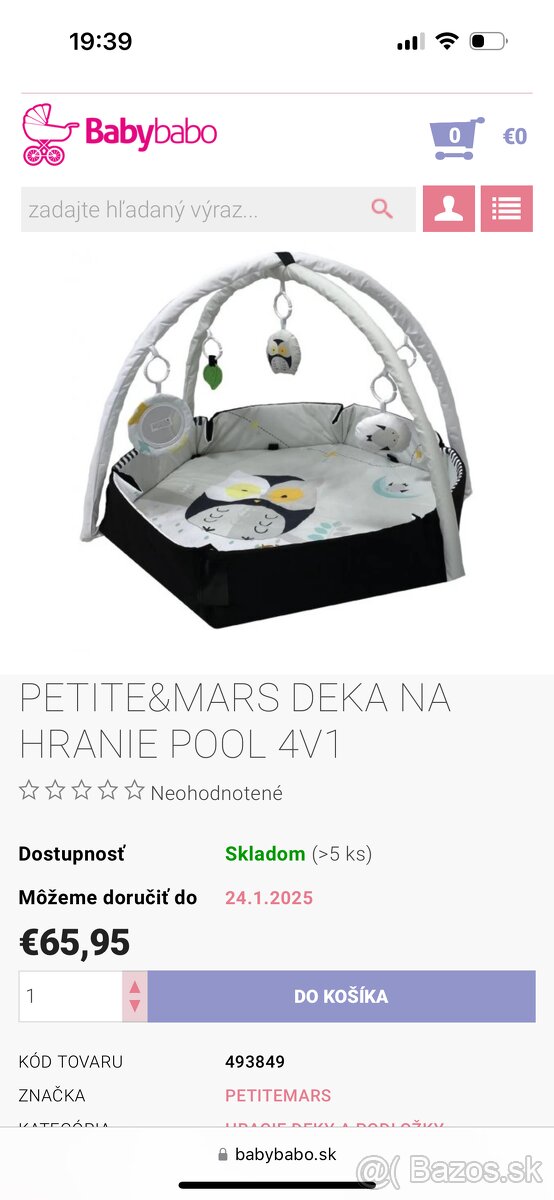 PETITE&MARS Deka na hranie POOL 4v1