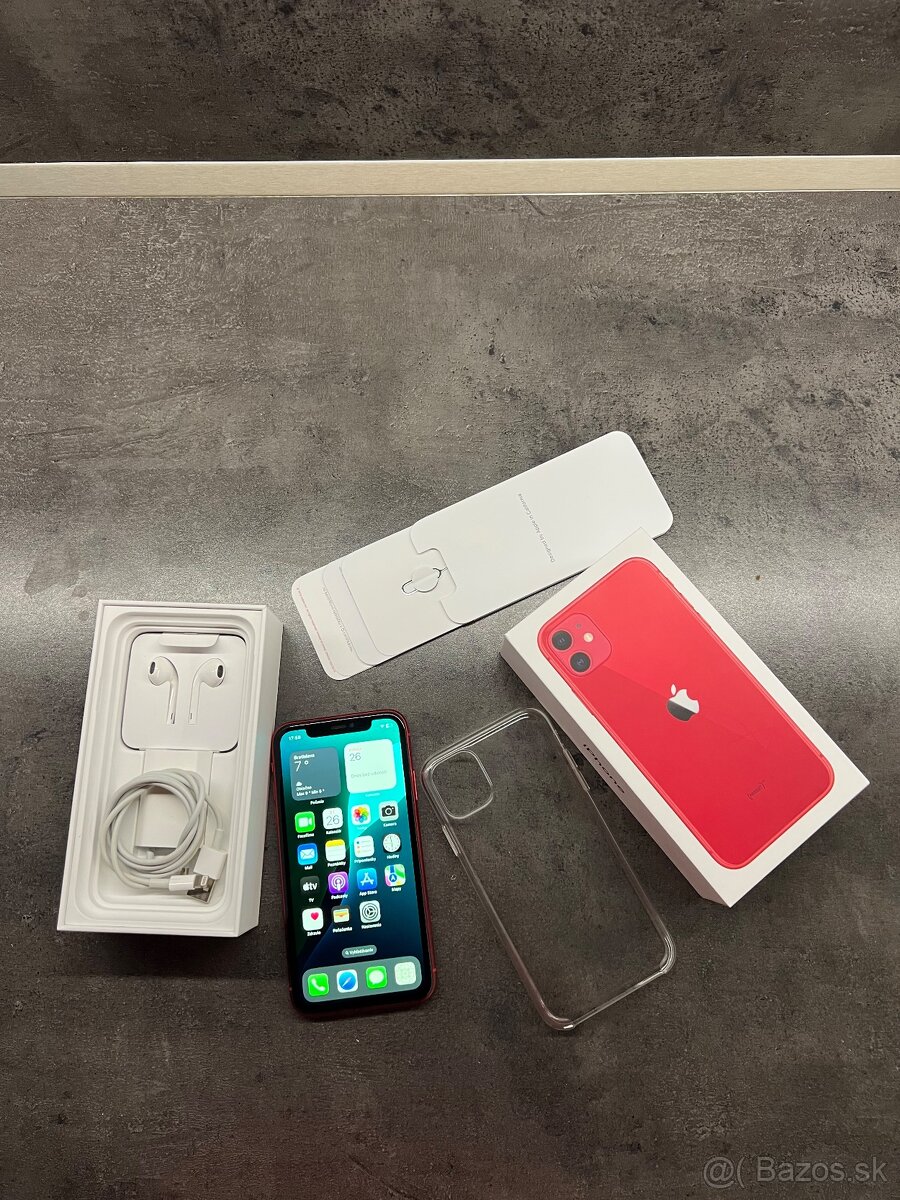 Predam Iphone 11 128gb red top stav nova bateria 100%