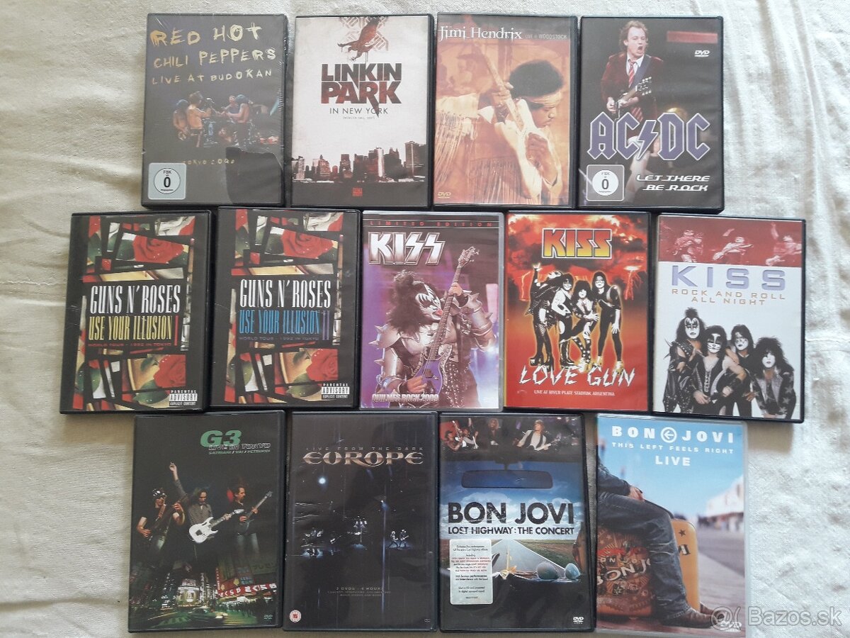 DVDs rockové