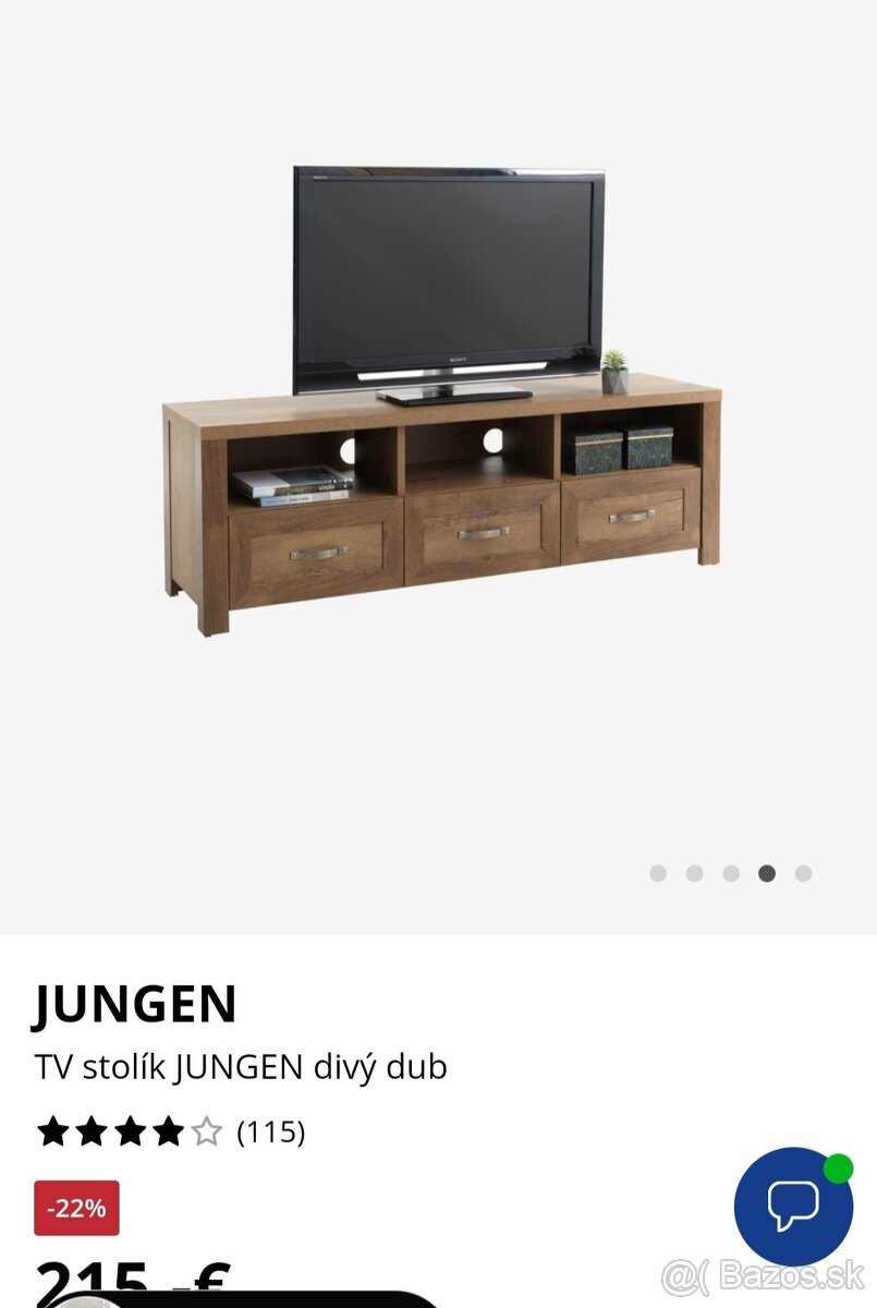 Tv stolík a vitrína