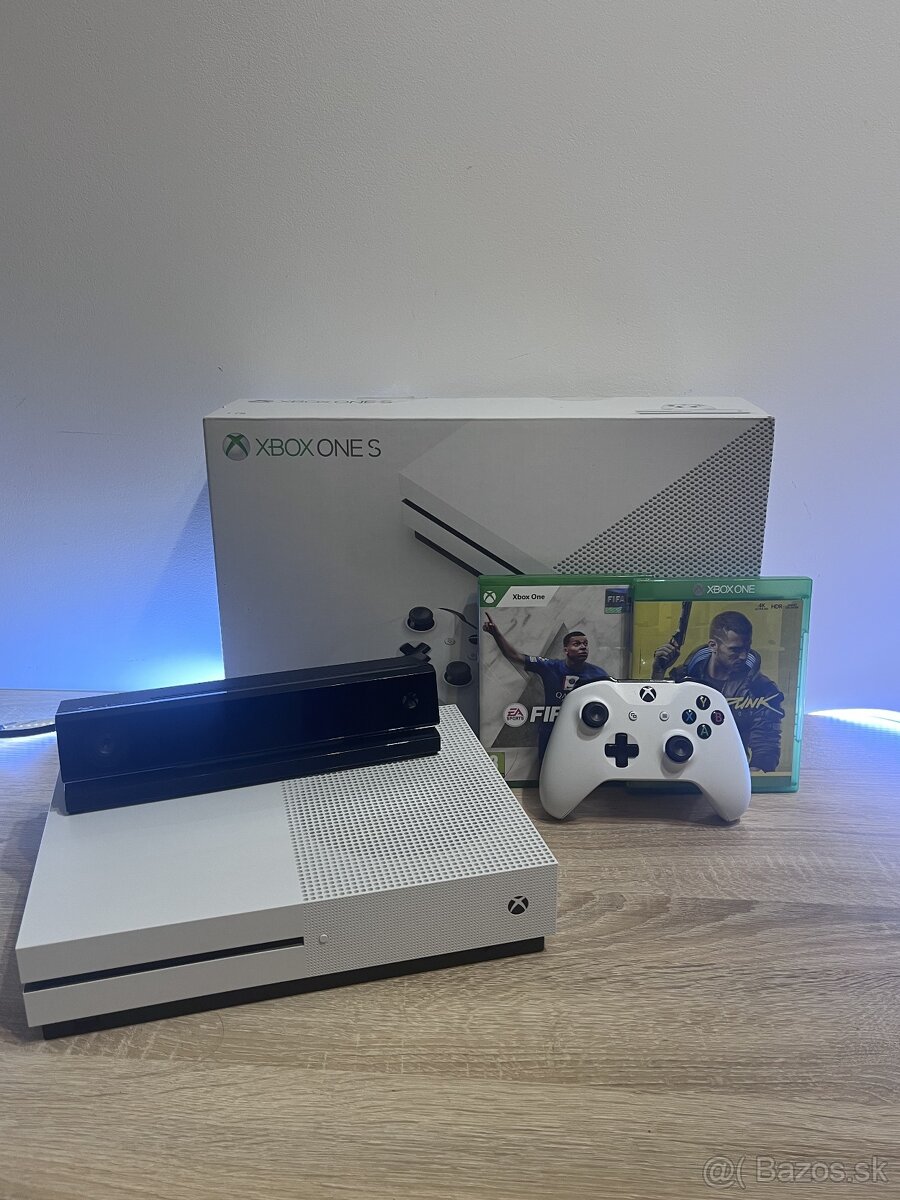 Xbox one S, ovládač, kinnect, hry