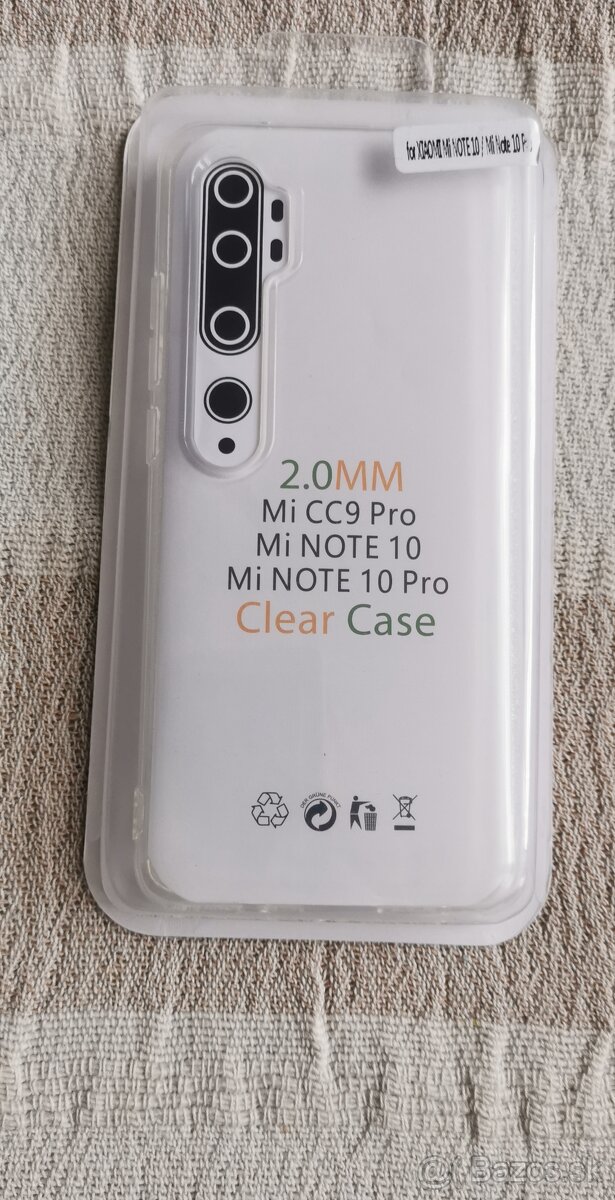 Obal zadný priesvitný na Xiaomi Mi note 10/pro