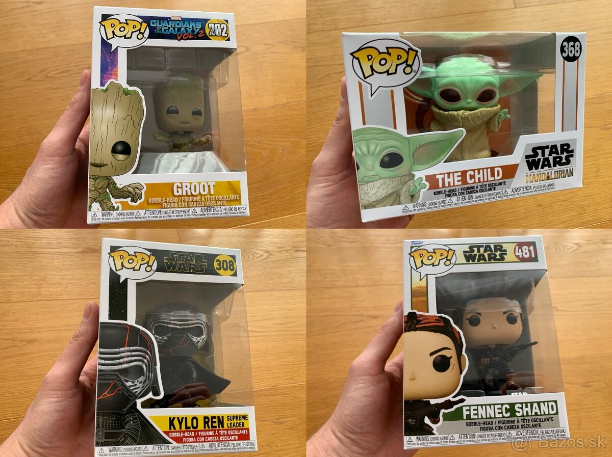 4 Rôzne Funko POP Star Wars Figúrky - Nové a Netvorené