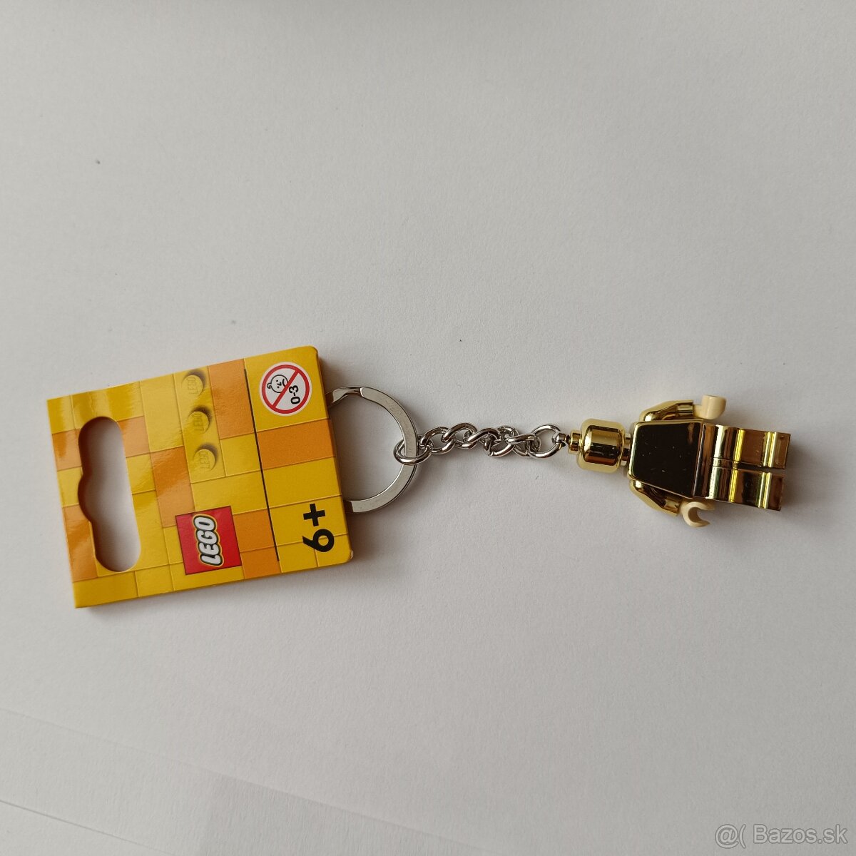 Prívesok na kľúče zlatá LEGO minifigúrka, minifigure