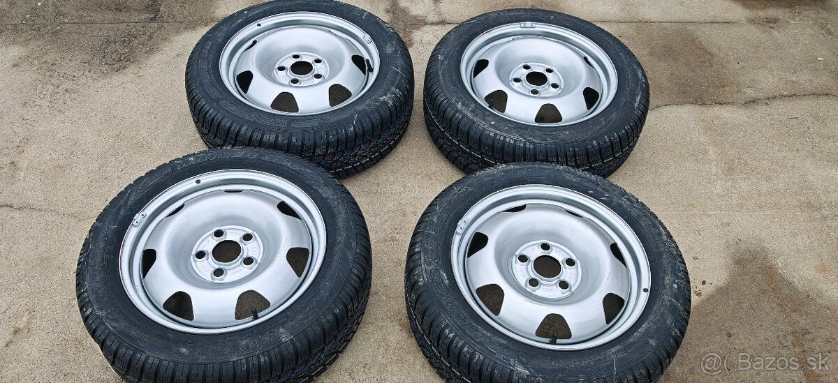 Plechové disky VW 5x120 a zimné Dunlop 215/60 R17C