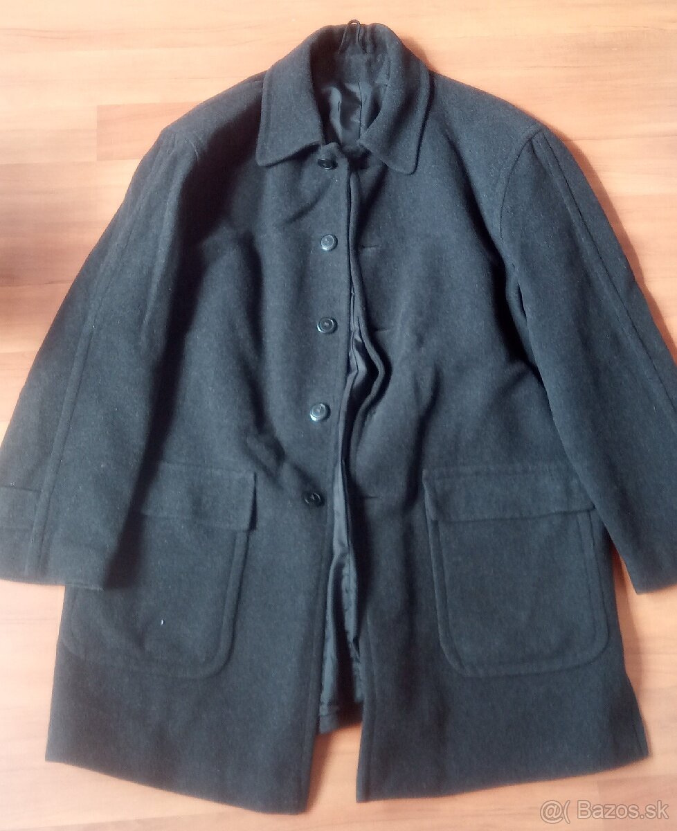 Pánsky šedý kabát, veľkosť 56
