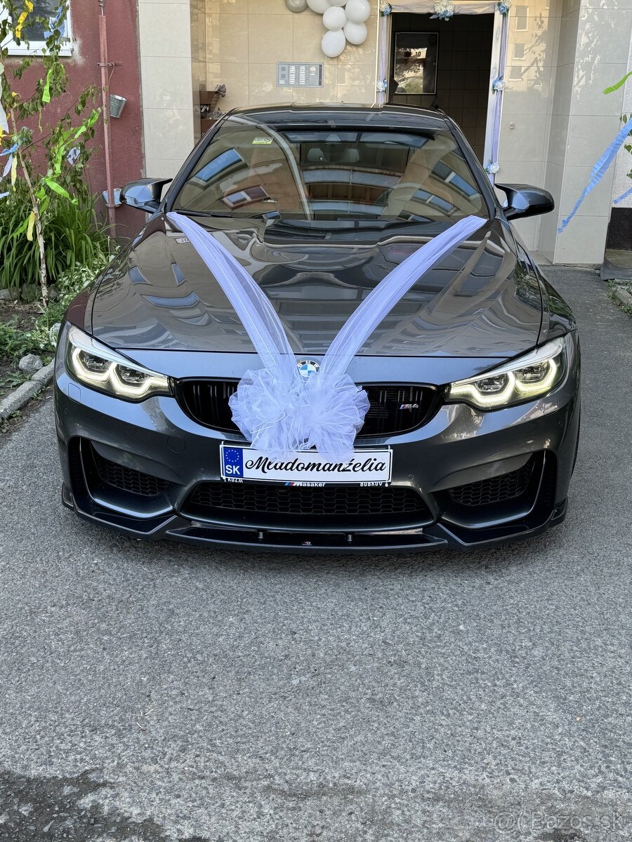 Prenájom štýlového svadobného auta BMW M4 Competition.