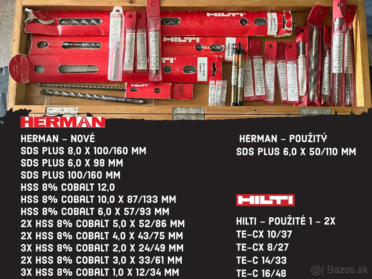 Vrtáky Herman + Hilti