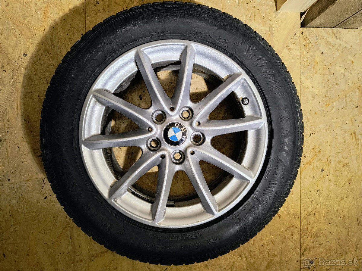 Predám hliníkové disky BMW + zimné pneumatiky_205/60R16 92H