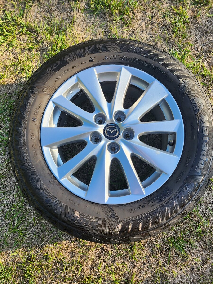 Predám elektrony MAZDA CX5 R17 5x114,3 pneu 225/65R17