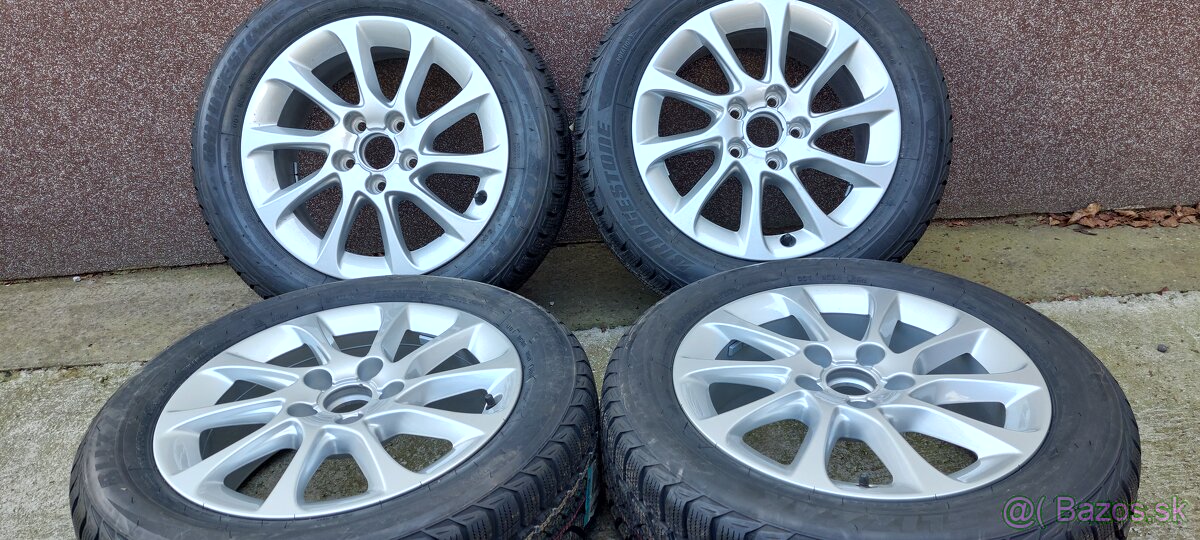 Alu Audi 5x112 a zimné Bridgestone Blizzak 205/55 R16