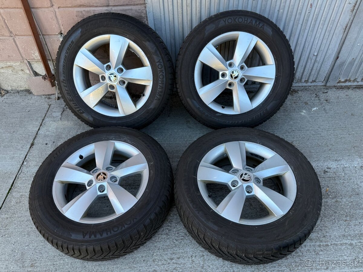 16" Elektrony 5x112 so zimnymi pneumatikami 215/60 R16