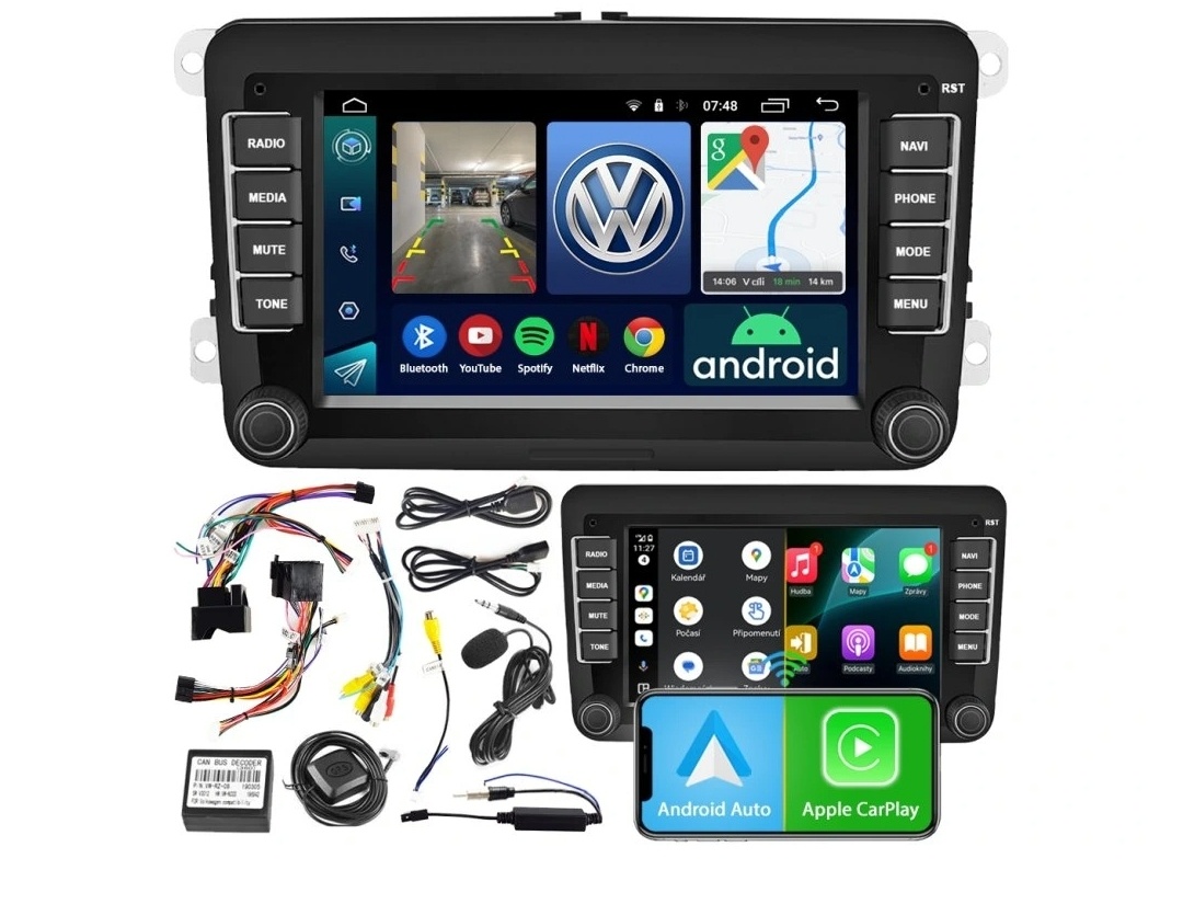 RÁDIO NAVIGÁCIA NCS RS-404 ANDROID VW TRANSPORTER T5 2009 -