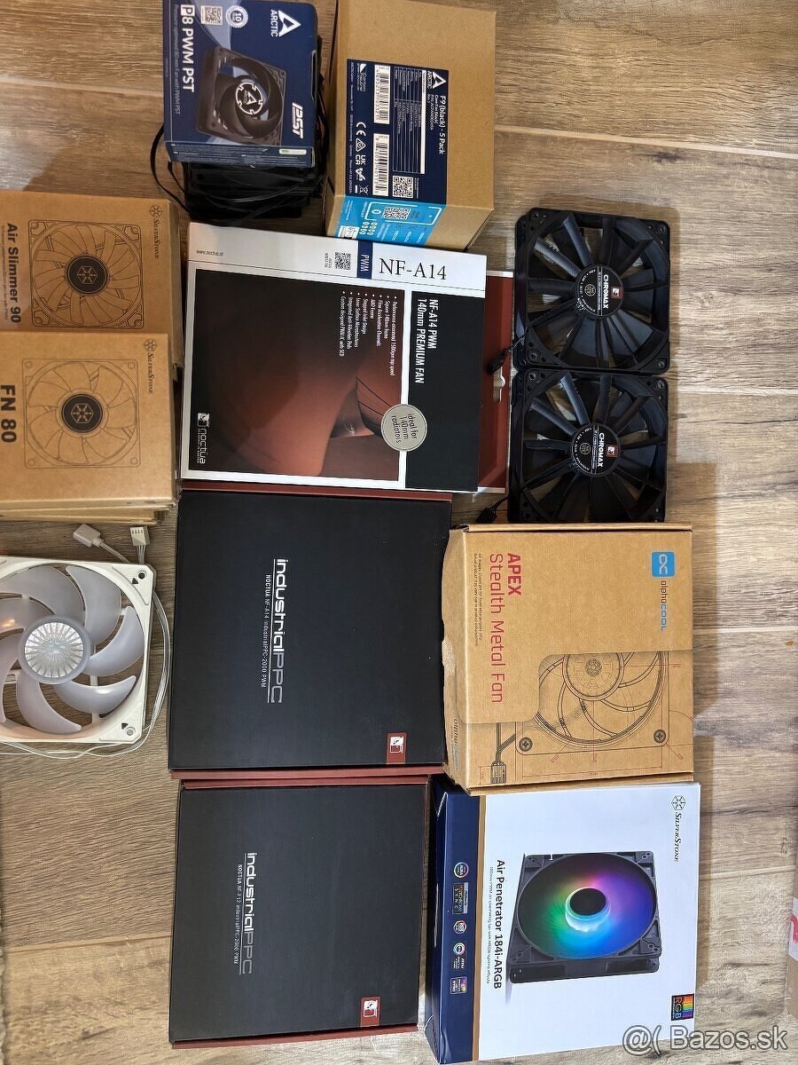 Predam rozne ventilatory 80-180mm, Noctua, Alphacool, Arctic