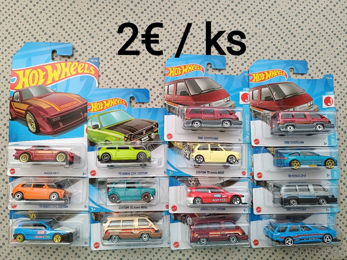 Hotwheels Mainline JDM , Honda , J-Imports