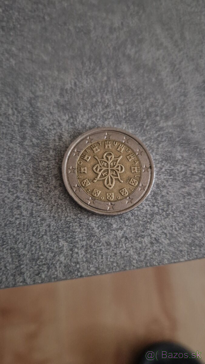 Minca 2 euro Portugalsko 2002