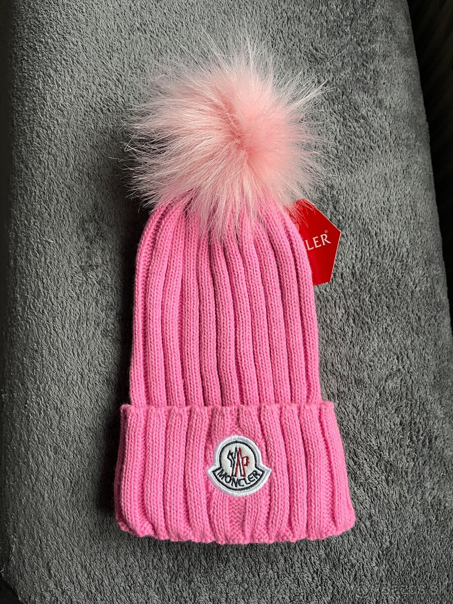 Čiapka Moncler pink