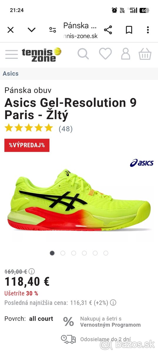 Predám nové Asics tenisky