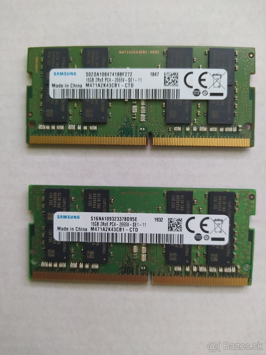 Samsung 16gb 2Rx8 PC4 -2666V SE1 -11 - RAM DDR4