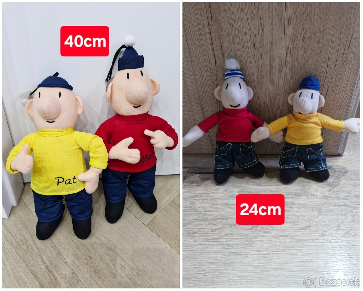 40 cm a 24cm plysove postavicky PAT a MAT