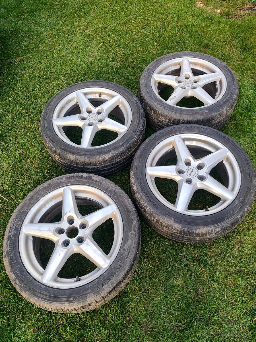 Disky 17" 5x108 7Jx17 + Letné Pneumatiky Barum R17 235/45