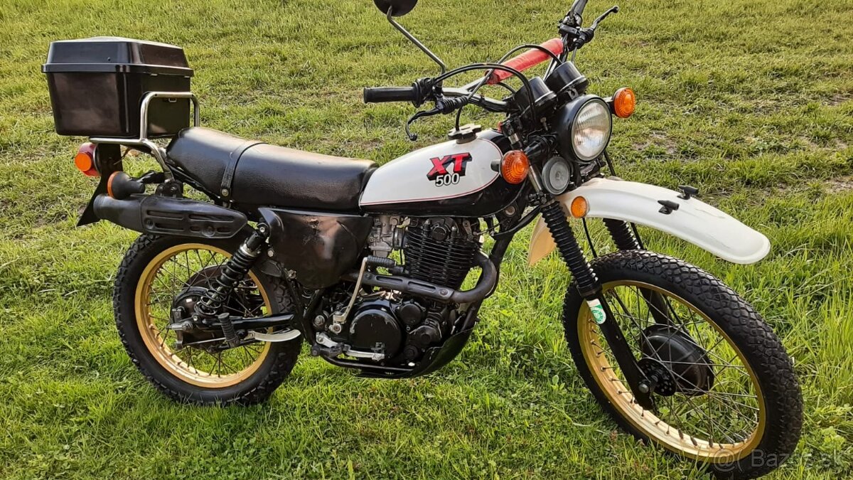 Yamaha XT 500 r.v. 1980 silvertank doklady