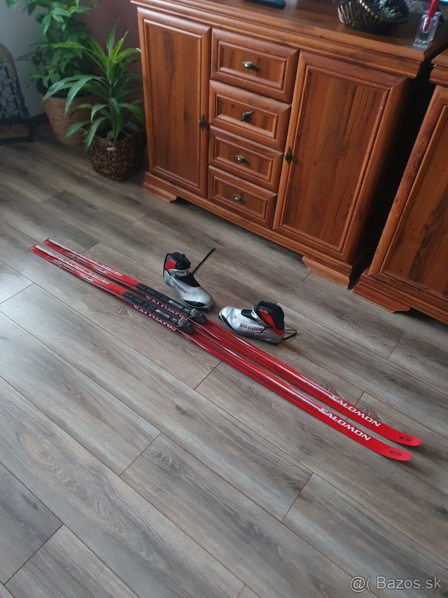 Predam bezkovy set,SALOMON,183 cm,SNS,c.40,supiny