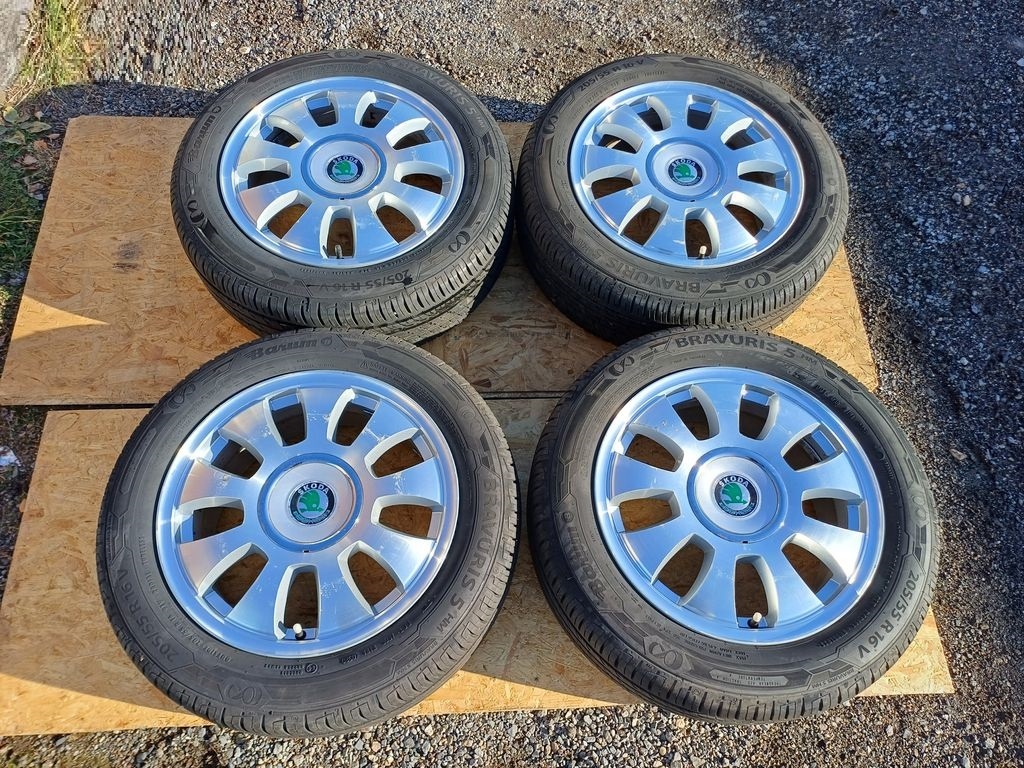 Alu disky ŠKODA - R16 5x100 - letné 205/55R16