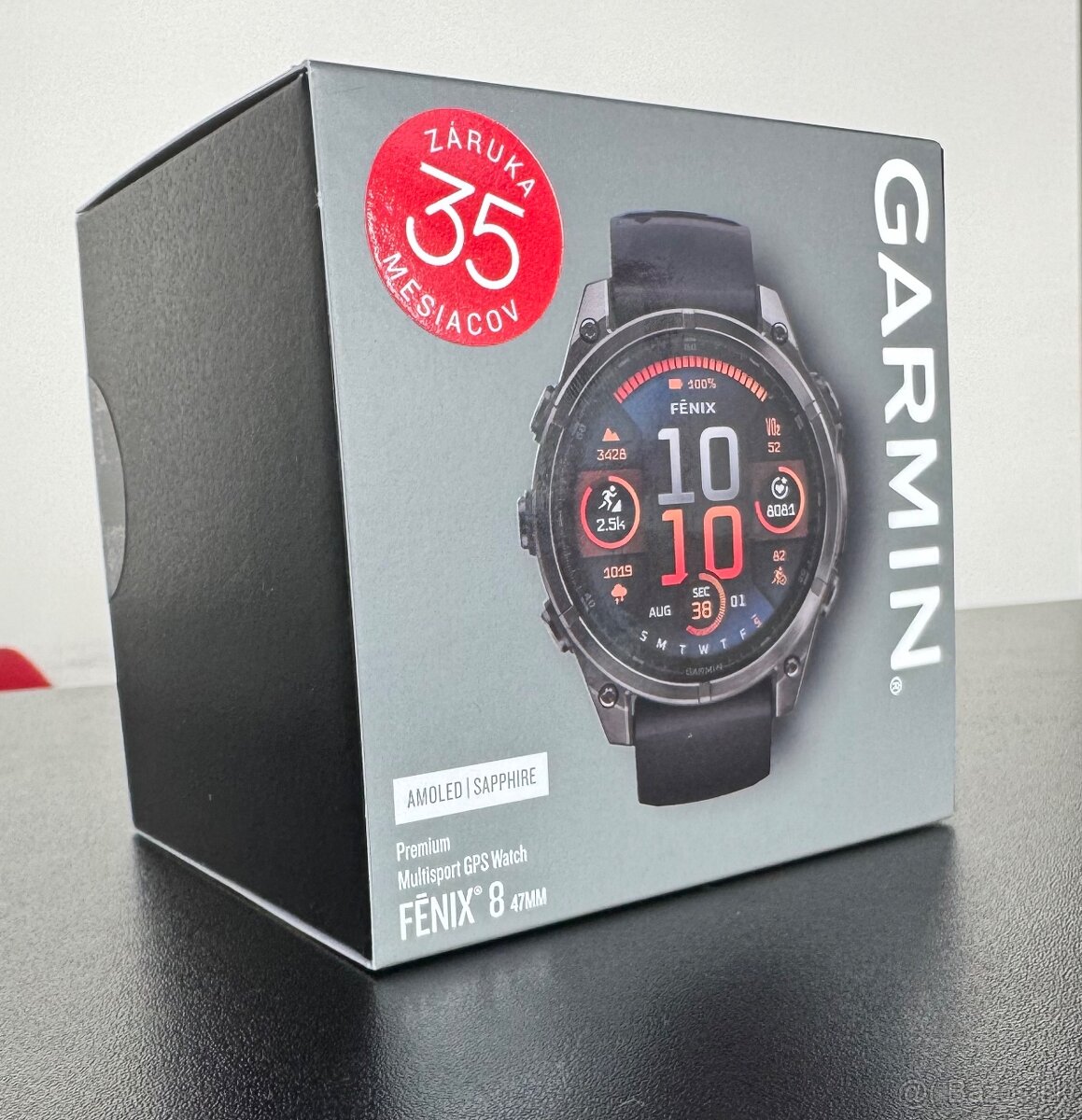 Garmin Fenix 8 43mm, AMOLED Sapphire, Soft Gold