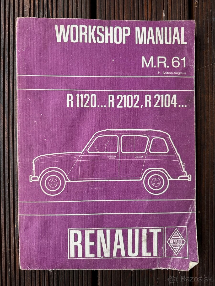 RENAULT 4 R4 originalni montazni manual fabrický