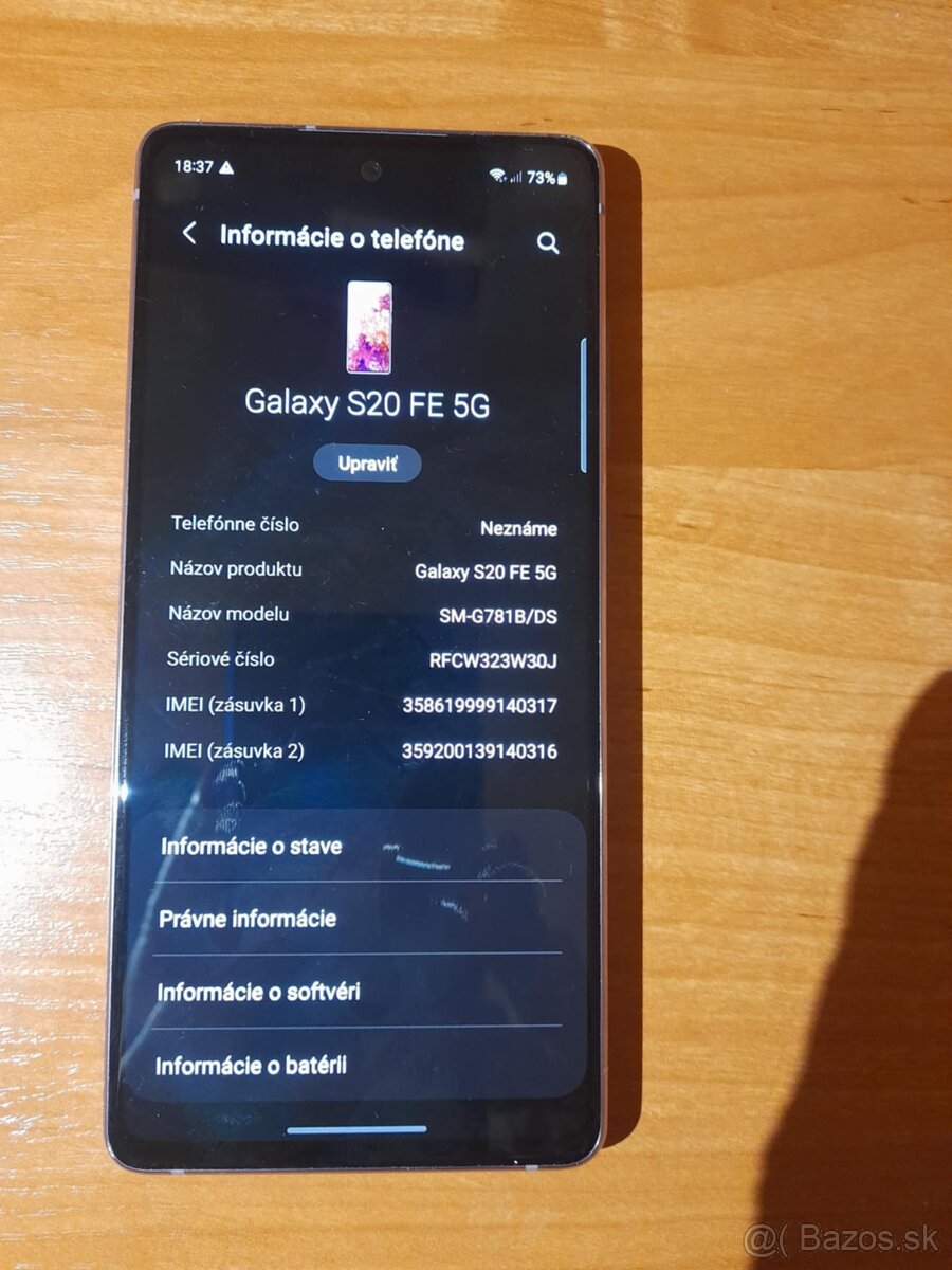 Samsung S20 FE 5G - v záruke - výborný stav