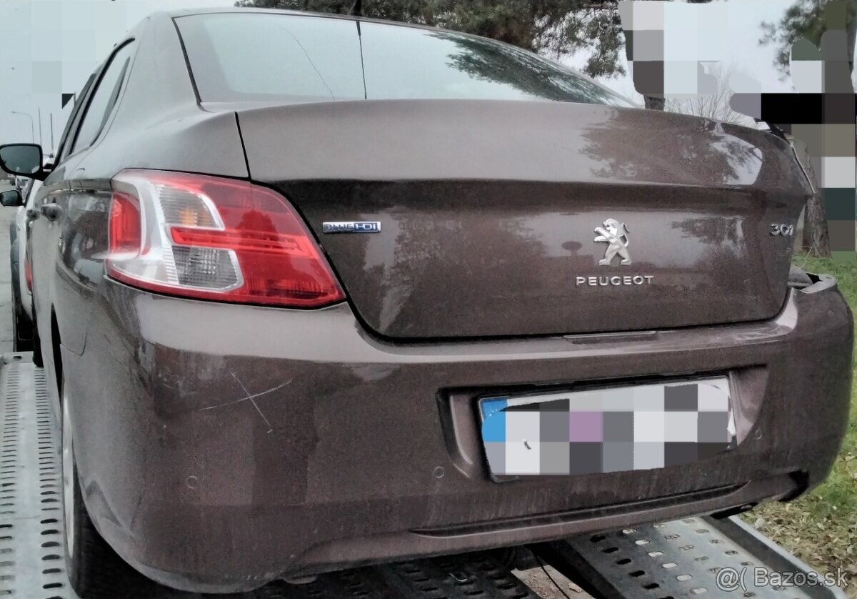 PEUGEOT 301 1.6 HDI 2016 predám DVERE, BH02 MOTOR, TRYSKY 04