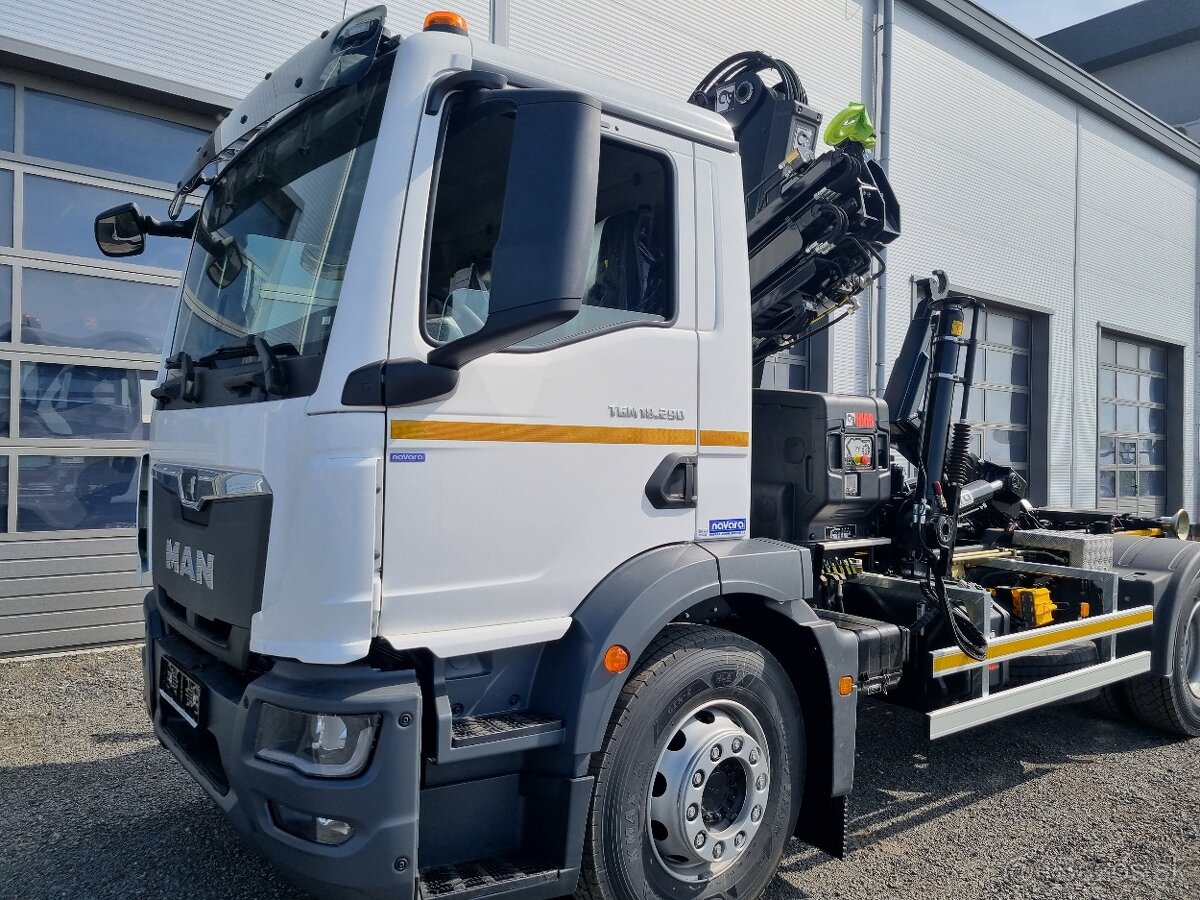 MAN TGM 18.290 NOSIČ KONTEJNERU + RUKA HIAB 158